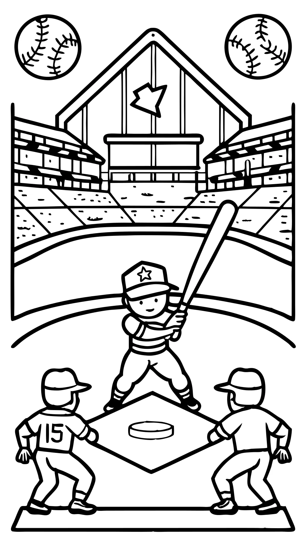 coloring pages of baseball